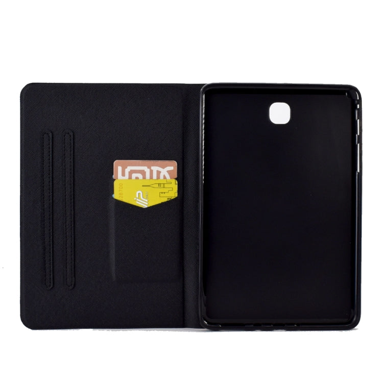 For Samsung Galaxy Tab A 8.0 T350 Electric Pressed TPU Smart Leather Tablet Case(Lazy Cat) by bashfashion