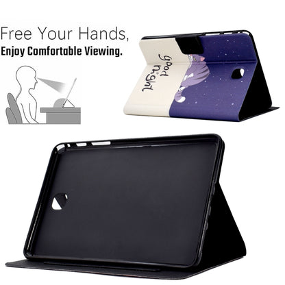 For Samsung Galaxy Tab A 8.0 T350 Electric Pressed TPU Smart Leather Tablet Case(Lazy Cat) by bashfashion