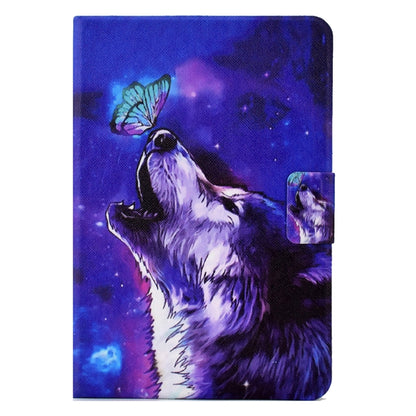 For Samsung Galaxy Tab A 8.0 T350 Electric Pressed TPU Smart Leather Tablet Case(Butterfly Wolf) by bashfashion