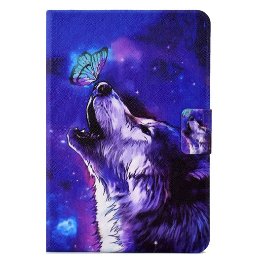 For Samsung Galaxy Tab A 8.0 T350 Electric Pressed TPU Smart Leather Tablet Case(Butterfly Wolf) by bashfashion