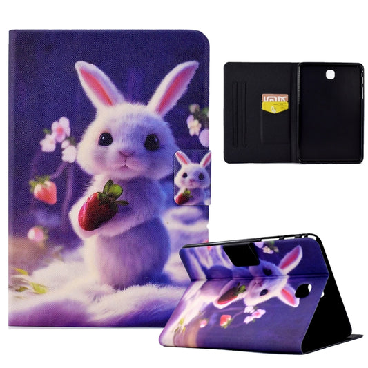 For Samsung Galaxy Tab A 8.0 T350 Electric Pressed TPU Smart Leather Tablet Case(Strawberry Bunny) by bashfashion