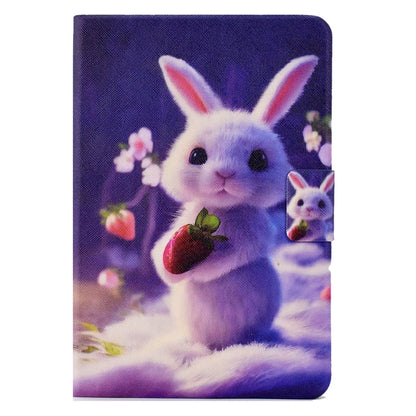 For Samsung Galaxy Tab A 8.0 T350 Electric Pressed TPU Smart Leather Tablet Case(Strawberry Bunny) by bashfashion