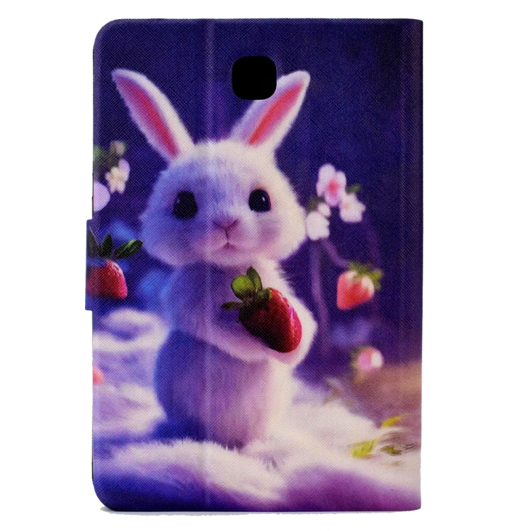 For Samsung Galaxy Tab A 8.0 T350 Electric Pressed TPU Smart Leather Tablet Case(Strawberry Bunny) by bashfashion