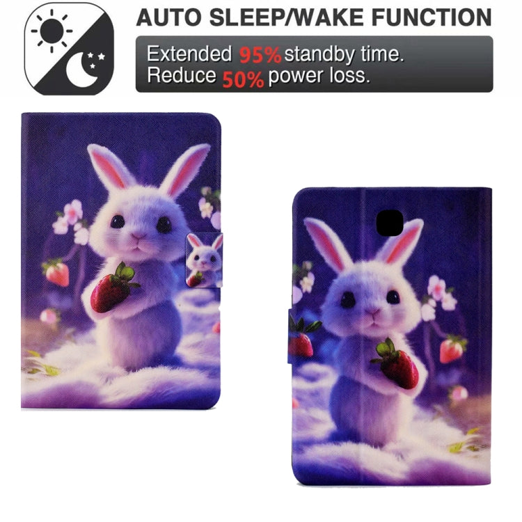 For Samsung Galaxy Tab A 8.0 T350 Electric Pressed TPU Smart Leather Tablet Case(Strawberry Bunny) by bashfashion