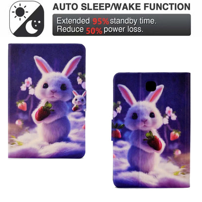 For Samsung Galaxy Tab A 8.0 T350 Electric Pressed TPU Smart Leather Tablet Case(Strawberry Bunny) by bashfashion