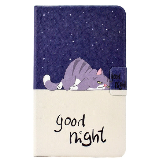 For Samsung Galaxy Tab A7 10.4 2020 / 2022 Electric Pressed TPU Smart Leather Tablet Case(Lazy Cat) by bashfashion