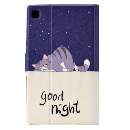 For Samsung Galaxy Tab A7 10.4 2020 / 2022 Electric Pressed TPU Smart Leather Tablet Case(Lazy Cat) by bashfashion