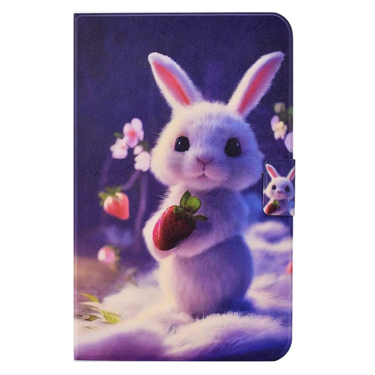 For Samsung Galaxy Tab A 10.1 T580 Electric Pressed TPU Smart Leather Tablet Case(Strawberry Bunny) by bashfashion