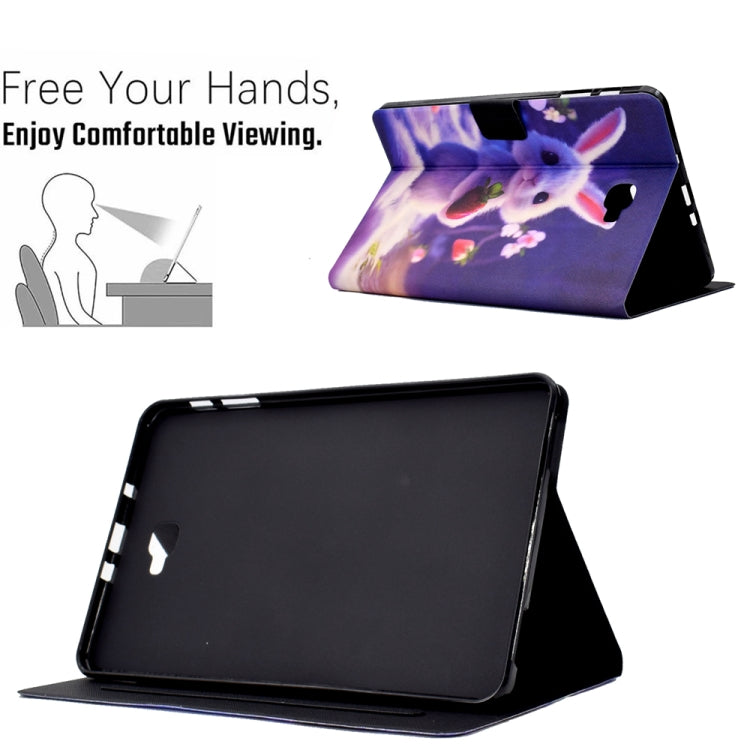 For Samsung Galaxy Tab A 10.1 T580 Electric Pressed TPU Smart Leather Tablet Case(Strawberry Bunny) by bashfashion