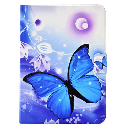 For iPad 2025 / 2022 Electric Pressed TPU Smart Leather Tablet Case(Blue Butterfly) by bashfashion