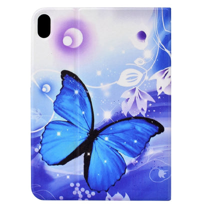 For iPad 2025 / 2022 Electric Pressed TPU Smart Leather Tablet Case(Blue Butterfly) by bashfashion