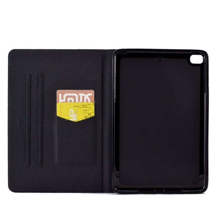 For iPad 5 / 6 / 8 / 9 Electric Pressed TPU Smart Leather Tablet Case(Blue Butterfly) by bashfashion