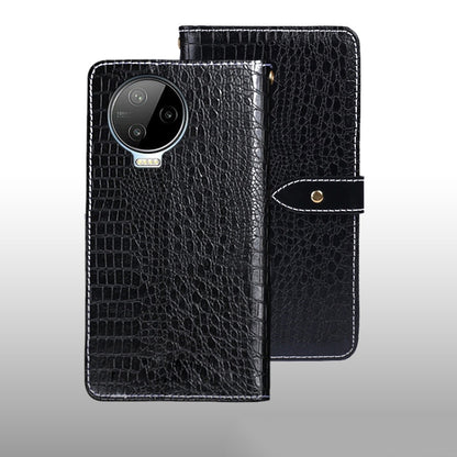 For Infinix Note 12 Pro 4G idewei Crocodile Texture Leather Phone Case(Black) by idewei