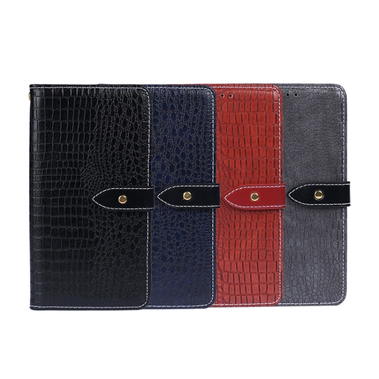 For Nokia G11 Plus idewei Crocodile Texture Leather Phone Case(Dark Blue) by idewei