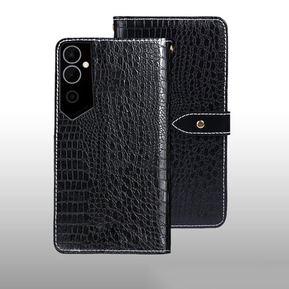 For Tecno Pova Neo 2 idewei Crocodile Texture Leather Phone Case(Black) by idewei