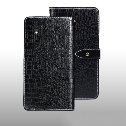 For Alcatel 1 Ultra idewei Crocodile Texture Leather Phone Case(Black) by idewei