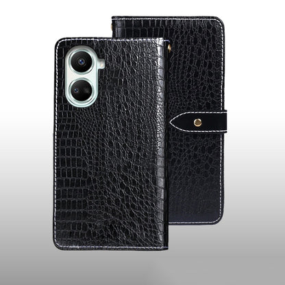 For Huawei nova 10 SE idewei Crocodile Texture Leather Phone Case(Black) by idewei