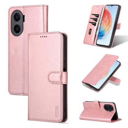 For Honor Play 40 Plus AZNS Skin Feel Calf Texture Flip Leather Phone Case(Rose Gold) by AZNS