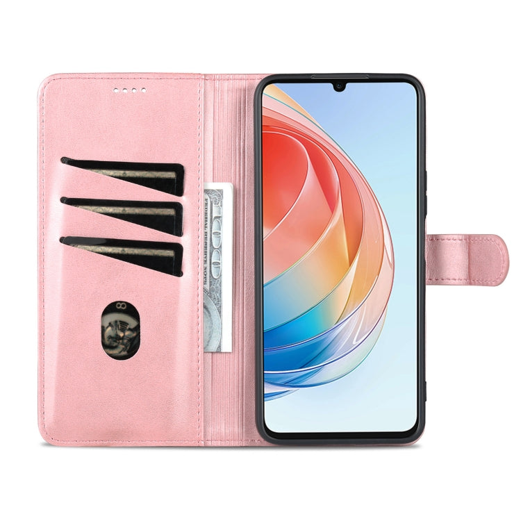 For Honor Play 40 Plus AZNS Skin Feel Calf Texture Flip Leather Phone Case(Rose Gold) by AZNS