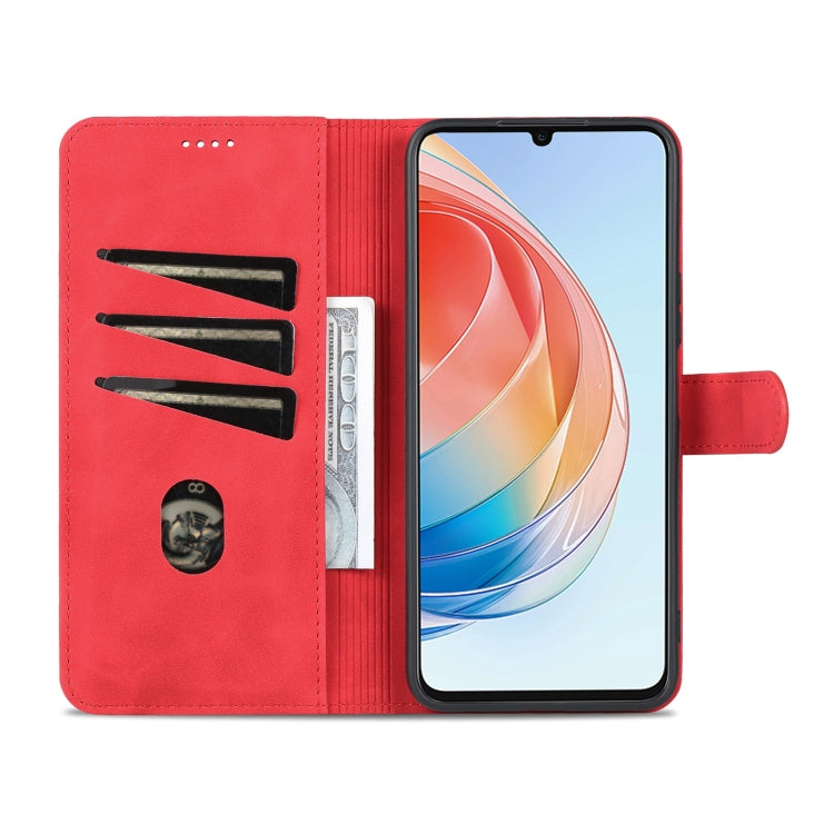 For Honor Play 40 Plus AZNS Skin Feel Calf Texture Flip Leather Phone Case(Red) by AZNS