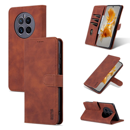 For Huawei Mate 50 / Mate 50E AZNS Skin Feel Calf Texture Flip Leather Phone Case(Brown) by AZNS