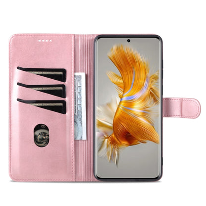 For Huawei Mate 50 / Mate 50E AZNS Skin Feel Calf Texture Flip Leather Phone Case(Rose Gold) by AZNS