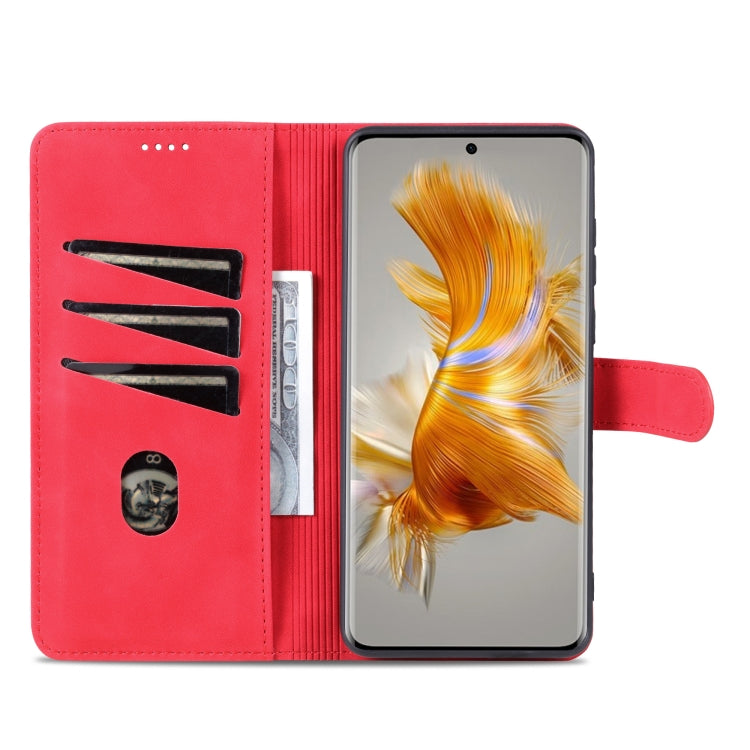For Huawei Mate 50 / Mate 50E AZNS Skin Feel Calf Texture Flip Leather Phone Case(Red) by AZNS