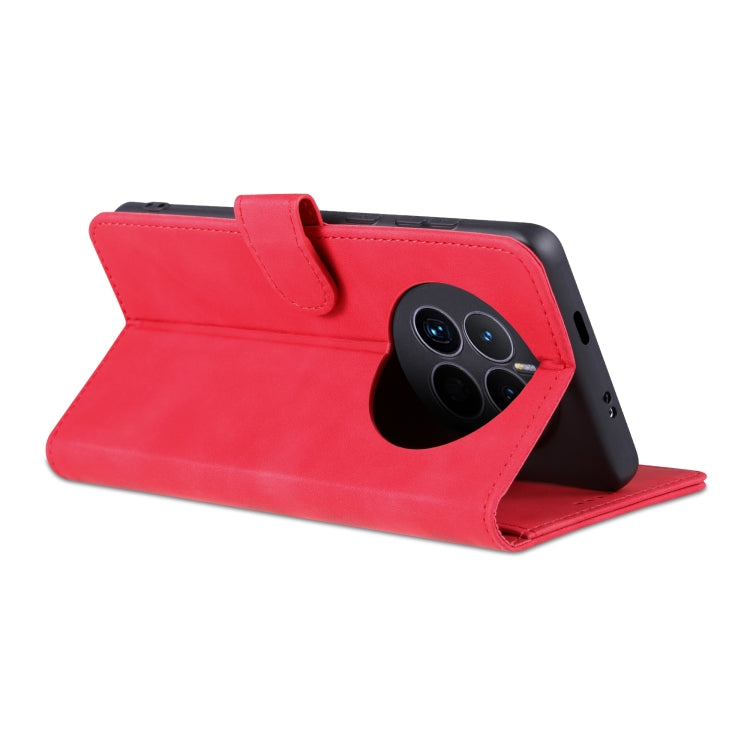 For Huawei Mate 50 / Mate 50E AZNS Skin Feel Calf Texture Flip Leather Phone Case(Red) by AZNS