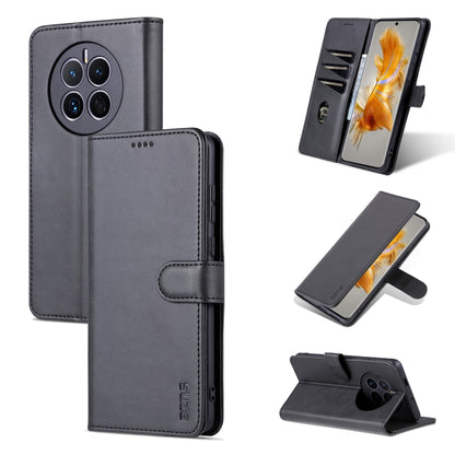 For Huawei Mate 50 / Mate 50E AZNS Skin Feel Calf Texture Flip Leather Phone Case(Black) by AZNS