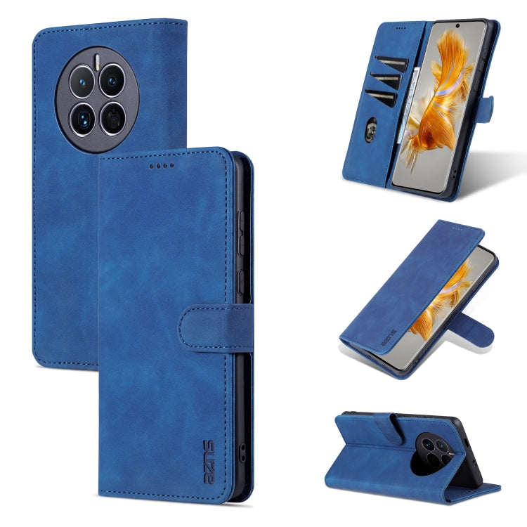 For Huawei Mate 50 / Mate 50E AZNS Skin Feel Calf Texture Flip Leather Phone Case(Blue) by AZNS