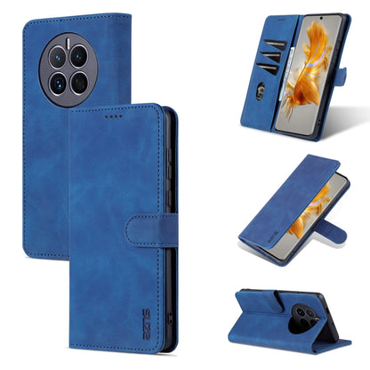 For Huawei Mate 50 / Mate 50E AZNS Skin Feel Calf Texture Flip Leather Phone Case(Blue) by AZNS