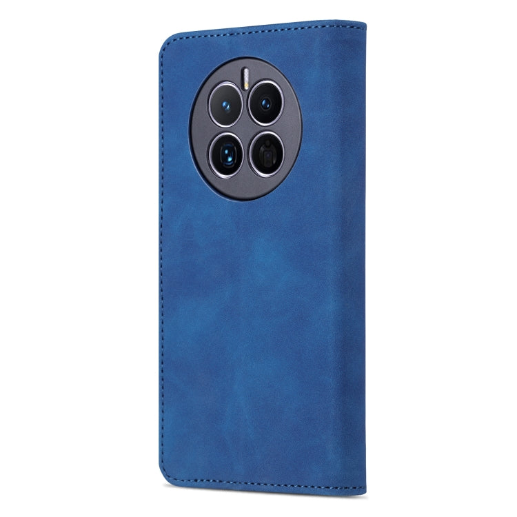 For Huawei Mate 50 / Mate 50E AZNS Skin Feel Calf Texture Flip Leather Phone Case(Blue) by AZNS