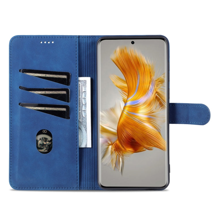 For Huawei Mate 50 / Mate 50E AZNS Skin Feel Calf Texture Flip Leather Phone Case(Blue) by AZNS