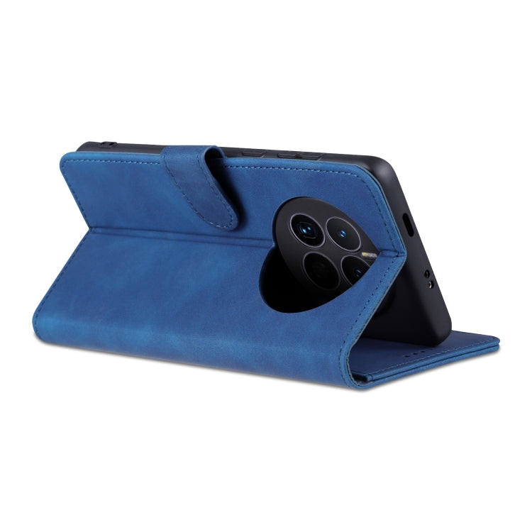 For Huawei Mate 50 / Mate 50E AZNS Skin Feel Calf Texture Flip Leather Phone Case(Blue) by AZNS