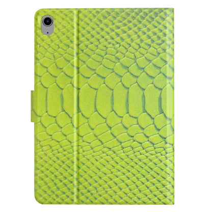 For iPad 2025 / 2022 Solid Color Crocodile Texture Leather Smart Tablet Case(Green) by bashfashion