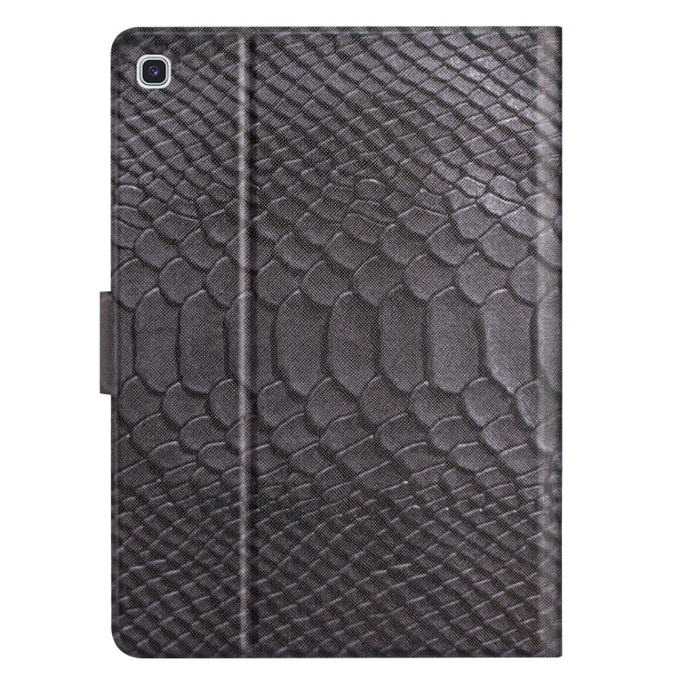 For Samsung Galaxy Tab A7 10.4 2020 Solid Color Crocodile Texture Leather Smart Tablet Case(Black) by bashfashion