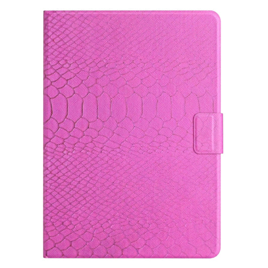 For Samsung Galaxy Tab A7 10.4 2020 Solid Color Crocodile Texture Leather Smart Tablet Case(Rose Red) by bashfashion