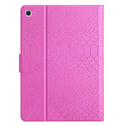 For Samsung Galaxy Tab A7 10.4 2020 Solid Color Crocodile Texture Leather Smart Tablet Case(Rose Red) by bashfashion