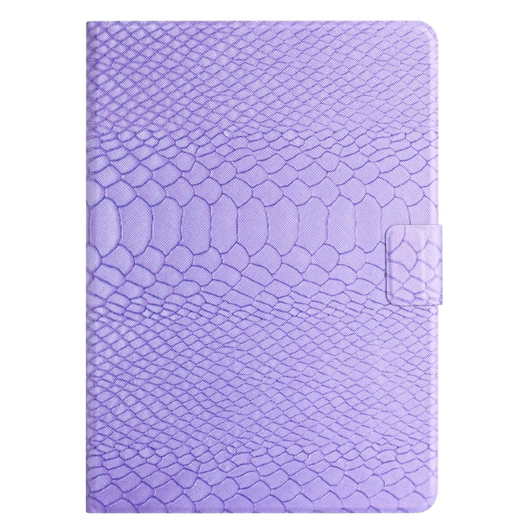 For Samsung Galaxy Tab A7 10.4 2020 Solid Color Crocodile Texture Leather Smart Tablet Case(Purple) by bashfashion