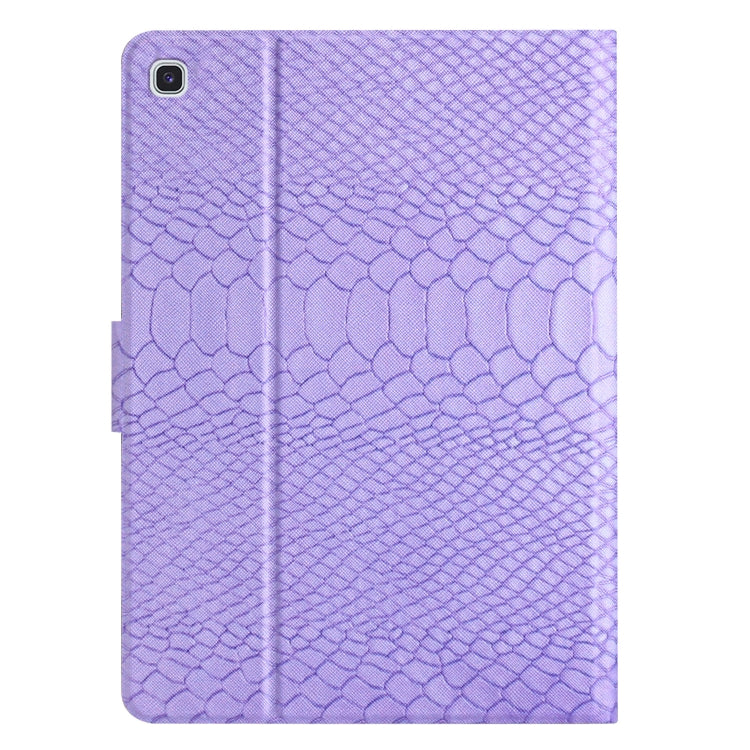 For Samsung Galaxy Tab A7 10.4 2020 Solid Color Crocodile Texture Leather Smart Tablet Case(Purple) by bashfashion