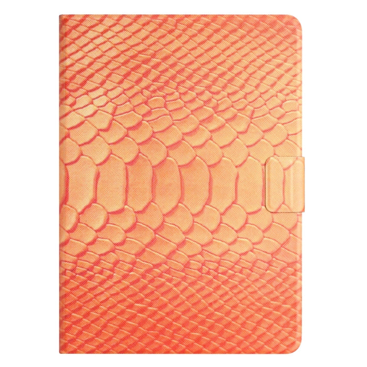 For Samsung Galaxy Tab A7 Lite Solid Color Crocodile Texture Leather Smart Tablet Case(Orange) by bashfashion