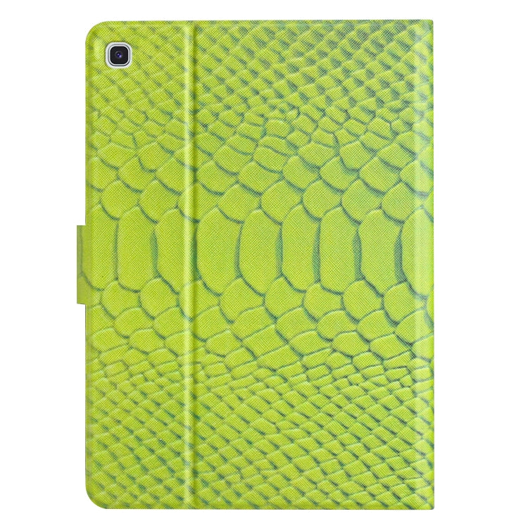 For Samsung Galaxy Tab S6 Lite Solid Color Crocodile Texture Leather Smart Tablet Case(Green) by bashfashion