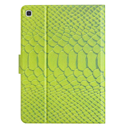For Samsung Galaxy Tab S6 Lite Solid Color Crocodile Texture Leather Smart Tablet Case(Green) by bashfashion