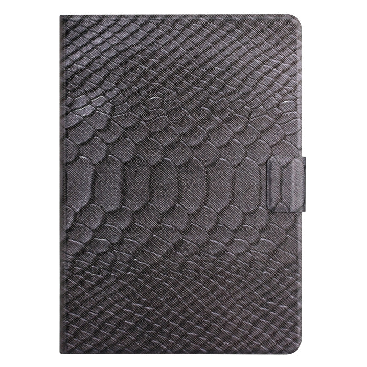 For Samsung Galaxy Tab A10.1 T850 Solid Color Crocodile Texture Leather Smart Tablet Case(Black) by bashfashion