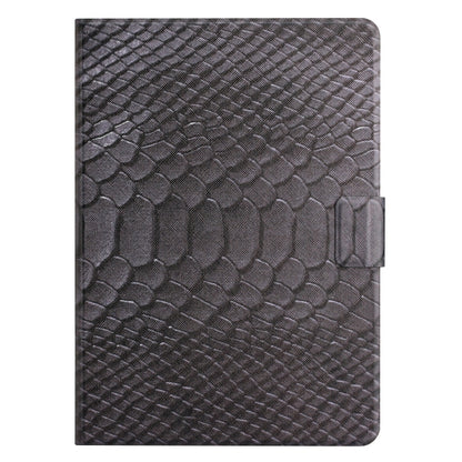 For Samsung Galaxy Tab A10.1 T850 Solid Color Crocodile Texture Leather Smart Tablet Case(Black) by bashfashion