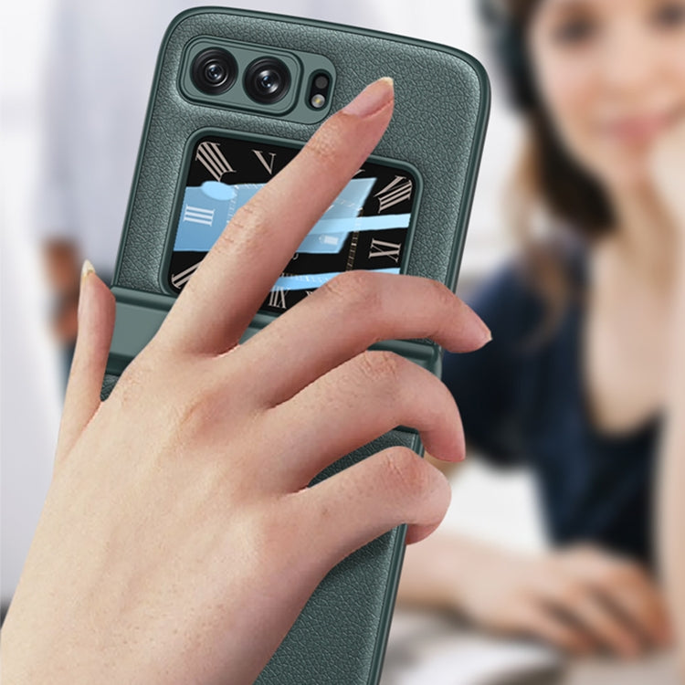 For Motorola Razr 2022 GKK Magnetic Folding Shockproof Leather Phone Case(Black) by GKK