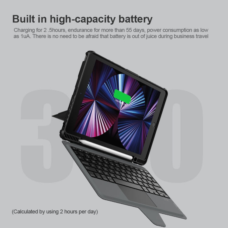 For iPad 10.2 2019/2020/2021 Nillkin Bumper Combo 6 Row Keys Keyboard Case by NILLKIN