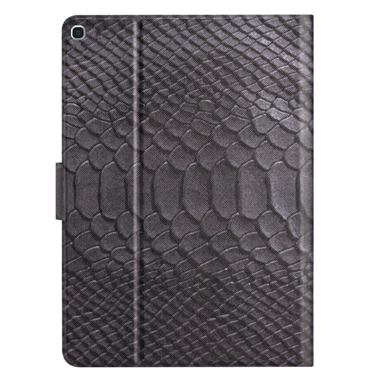 For Samsung Galaxy Tab A 10.1 2019 T510 Solid Color Crocodile Texture Leather Tablet Case(Black) by bashfashion