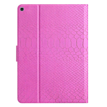 For Samsung Galaxy Tab A 10.1 2019 T510 Solid Color Crocodile Texture Leather Tablet Case(Rose Red) by bashfashion