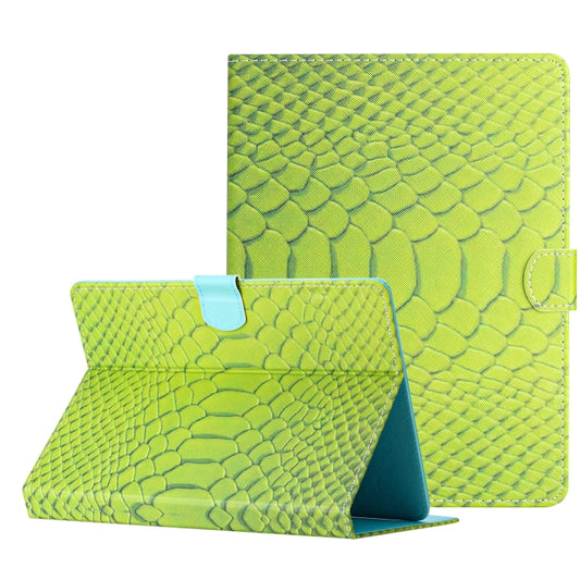 For 7 inch Tablets Solid Color Crocodile Texture Leather Tablet Case(Green) by bashfashion